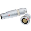 长方捷连接器 19芯塑料金属圆型推拉自锁插头插座